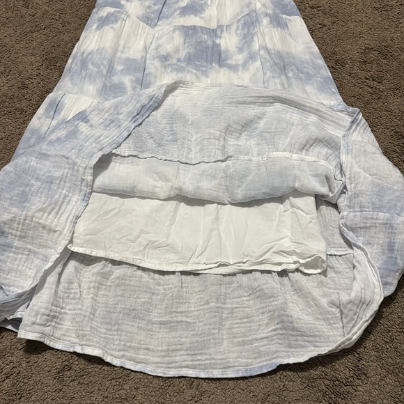 Rails Dress-xs-Cotton-Blue & White-Tie Dye Cloud Vibes-Lined-Two Button Closure - Picture 9 of 15